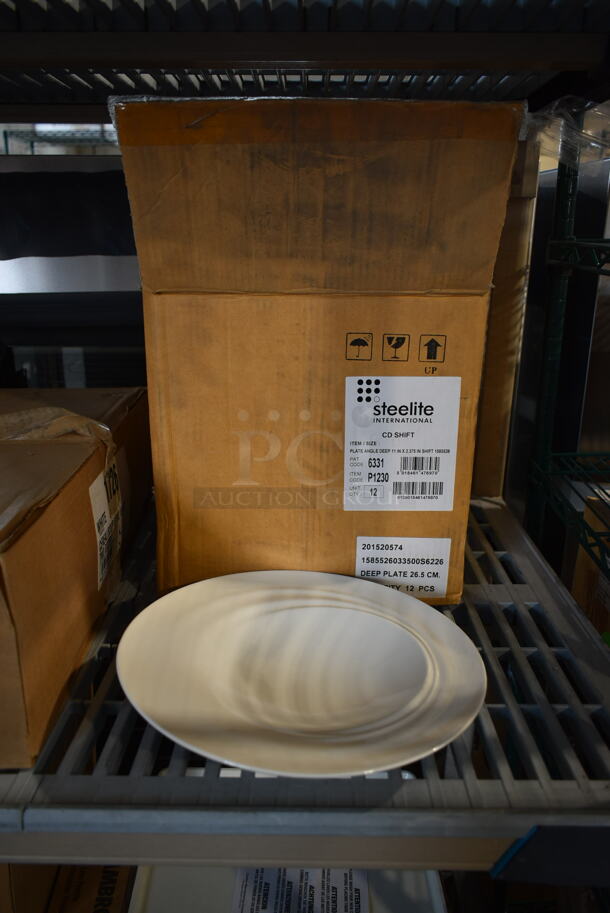 Box of 12 BRAND NEW! Steelite P1230 White Ceramic Plates.