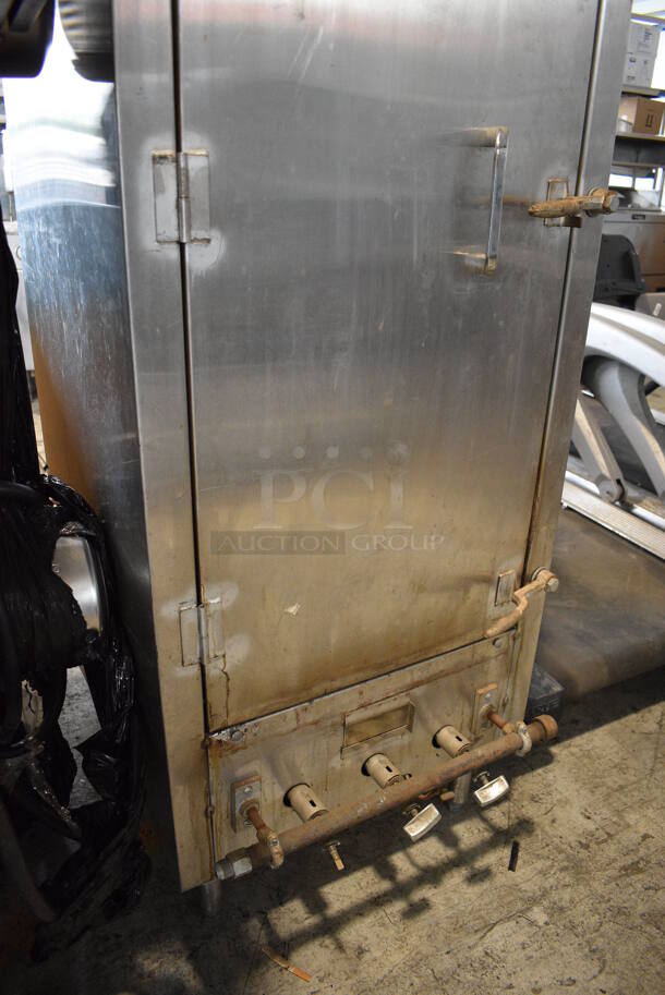 L&T Restaurant Model SH-24 Stainless Steel Commercial Natural Gas Powered Vertical Chinese Smoker. 60,000 BTU. 24x28x77 - Image 6 of 6