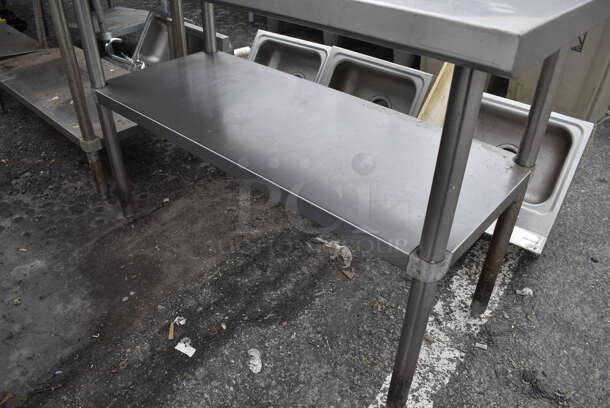 Stainless Steel Table w/ Back Splash and Under Shelf. 48x24x36 - Image 3 of 4