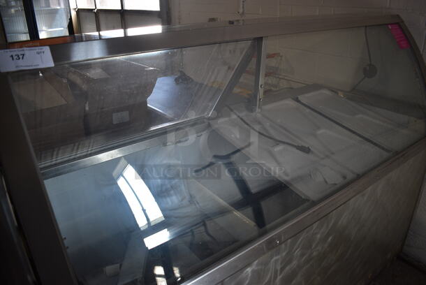 Stainless Steel Commercial Floor Style Ice Cream Dipping Cabinet w/ 1 Rear Clear Lid and Dipwell. 67.5x29x52.5. Tested and Working! - Image 5 of 7
