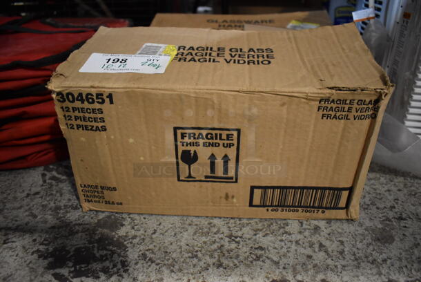 2 Boxes of BRAND NEW Glasses; 10 Large Glass Mugs and 12 Bradford Cooler Glasses. 5.5x3.5x7, 3x3x6. 2 Times Your Bid! - Image 9 of 10