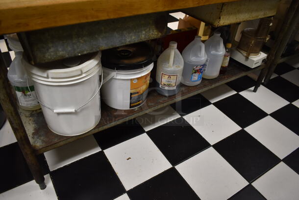 Stainless Steel Commercial Table w/ Butcher Block Tabletop, Drawer and Under Shelf.  Does Not Include Contents. (kitchen) - Image 4 of 5