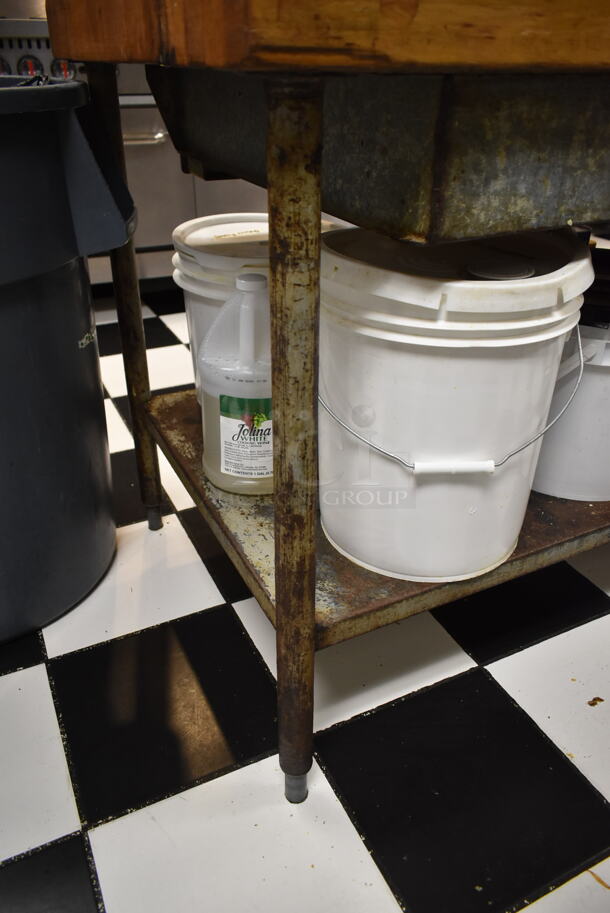 Stainless Steel Commercial Table w/ Butcher Block Tabletop, Drawer and Under Shelf.  Does Not Include Contents. (kitchen) - Image 5 of 5