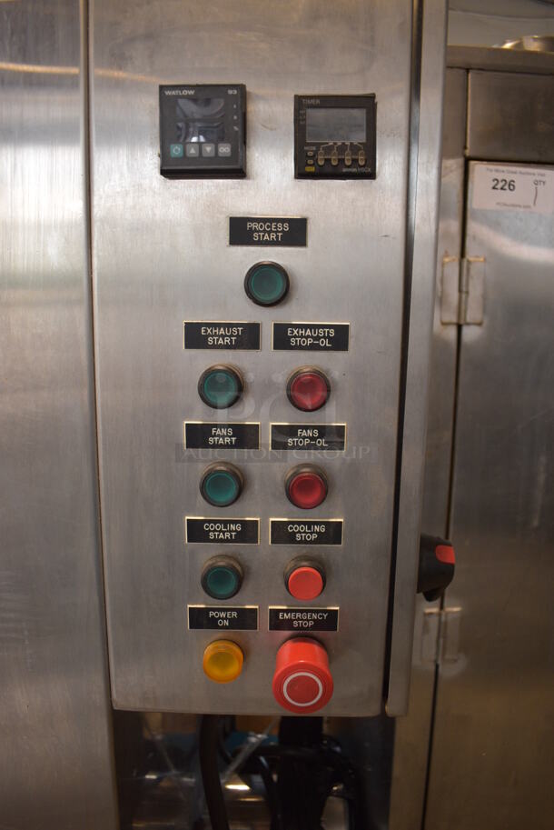 Martin / Baron Model MBI 1-18-0002-19 Stainless Steel Commercial Floor Style Nitrogen Blast Freezer. 230 Volts, 3 Phase. 54x42x72  - Image 2 of 6