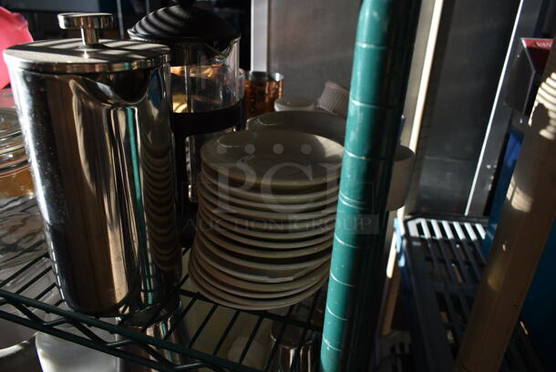 ALL ONE MONEY! Tier Lot of Various Items Including Poly Pitchers and Ceramic Saucers. - Image 4 of 5