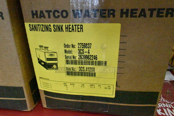 BRAND NEW SCRATCH AND DENT! Hatco 3CS2-4B 4 kW Hydro-Heater Sanitizing Sink Heater - Balanced, 208 Volts, 3 Phase - Image 5 of 5