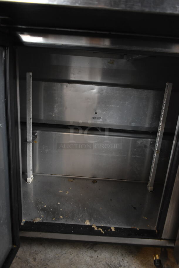 2017 True TSSU-72-30M-B-ST Stainless Steel Commercial Sandwich Salad Prep Table Bain Marie Mega Top on Commercial Casters. 115 Volts, 1 Phase. Tested and Working! - Image 7 of 8