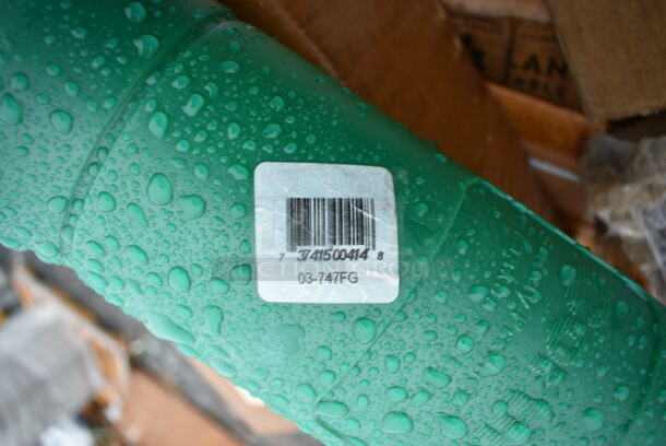 5 BRAND NEW SCRATCH AND DENT! Items Including 03-747FG Cortina EZ Grab 45" Forest Green Flared Post Delineator with 10 lb. Base and Reflective Bands 03-747FGRBC, Carlisle 5400718 Mingle 7" Smoke Round Melamine Bread and Butter Plate - 12/Case, 164STS1000 Lancaster Table & Seating 10" Cast Iron Table Base Spider, 4070KB6IN Choice 6" Deep Espresso Knock Box, 164R56BK Lancaster Table & Seating 36" Black Metal Crowd Control / Guidance Stanchion with 78" Retractable Belt. 5 Times Your Bid! May Be Missing Pieces.  - Image 3 of 7