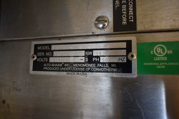 Alto Shaam 6.10 ML Stainless Steel Commercial Electric Powered Combi Convection Oven w/ View Through Door and Metal Oven Racks. 208-240 Volts, 3 Phase. - Image 5 of 6