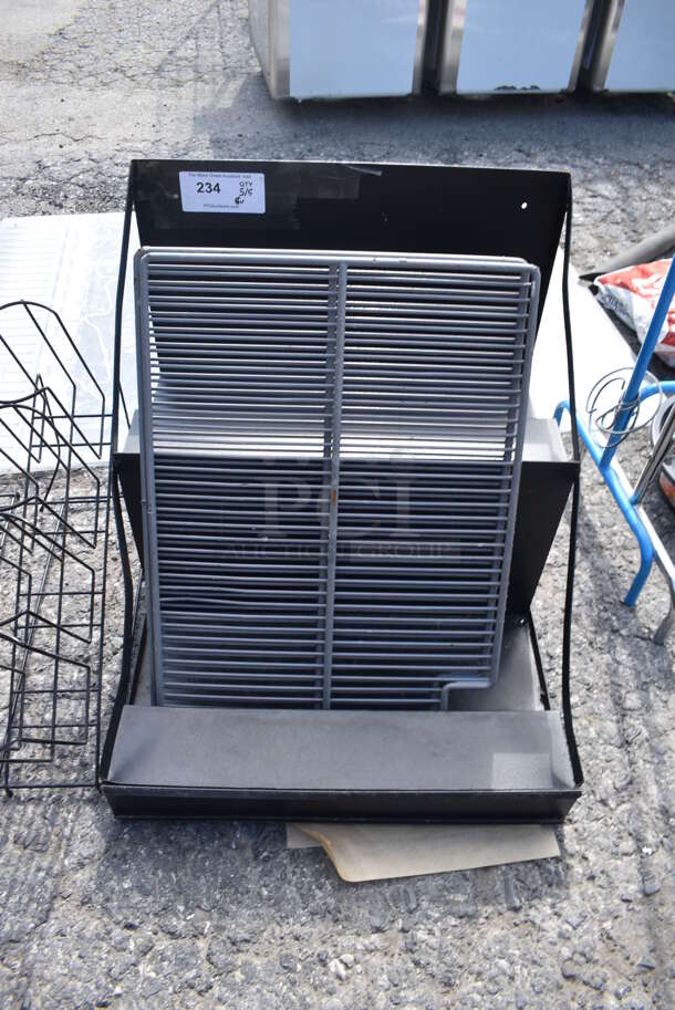 ALL ONE MONEY! Lot of 3 Metal Wire Racks, Metal Rack and Poly Coated Racks. - Image 3 of 4