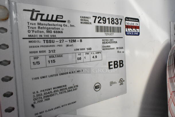 True TSSU-27-12M-B Stainless Steel Commercial Prep Table. 115 Volts, 1 Phase.  - Image 6 of 6