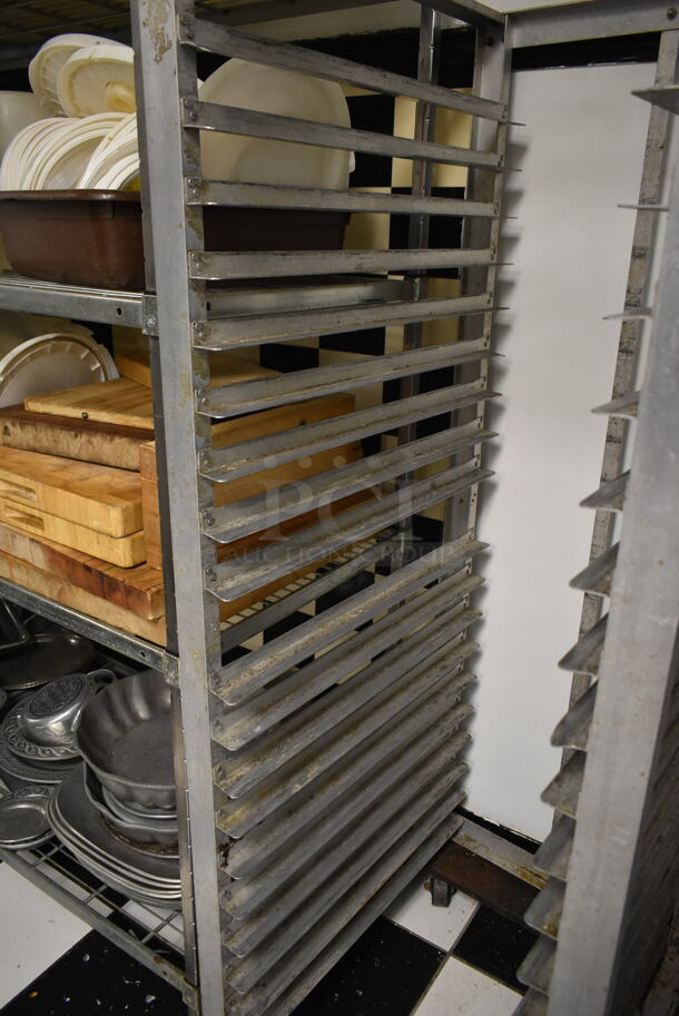 Metal Commercial Pan Transport Rack on Commercial Casters. (kitchen #2) - Image 3 of 4