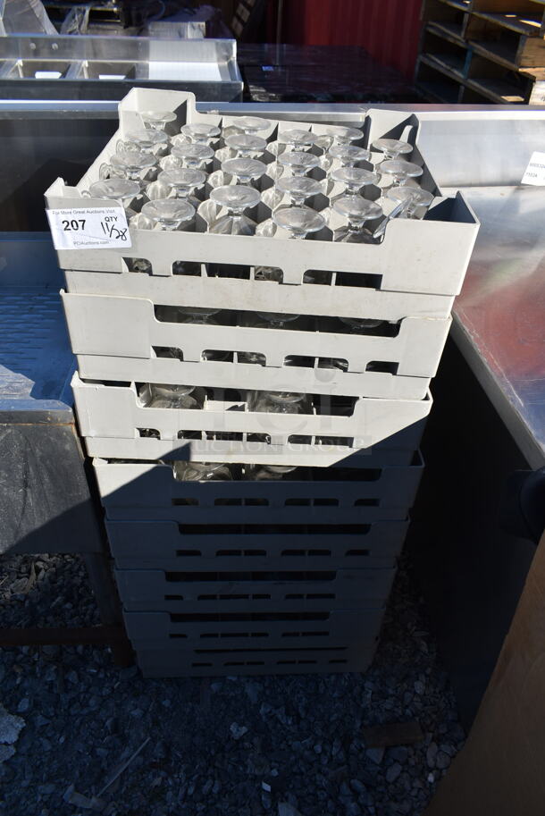 8 Dish Caddies w/ Various Glasses. 8 Times Your Bid! - Image 1 of 3