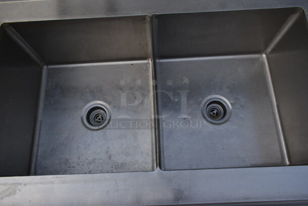 Stainless Steel Commercial 3 Bay Left Side Dirty Side Dishwasher Sink w/ Handles. Bays 20x20 - Image 4 of 6