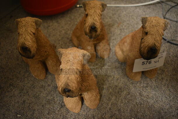 4 Sandicast 429 Soft Coated Wheaten Terrier Sculptures. 4 Times Your Bid! - Image 1 of 5