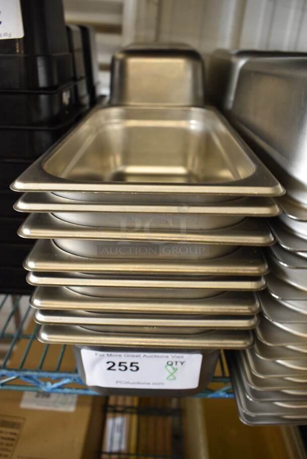 8 Stainless Steel 1/3 Size Drop In Bins. 1/3x4. 8 Times Your Bid!