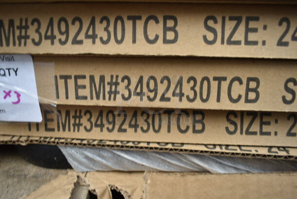 3 BRAND NEW SCRATCH AND DENT! Lancaster Table & Seating 3493030TCB 30" x 30" Laminated Square Table Top Reversible Cherry / Black. 3 Times Your Bid! - Image 3 of 3