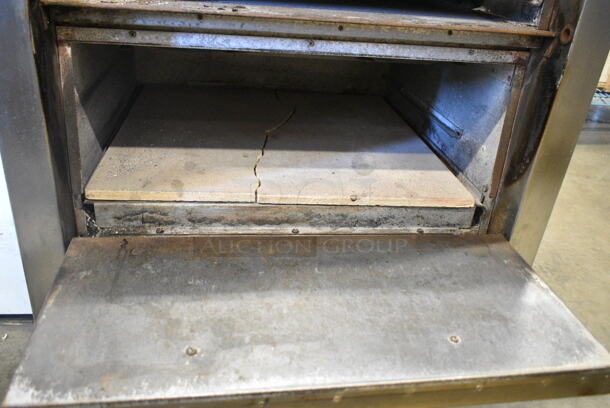 Bakers Pride P46S Stainless Steel Commercial Countertop Electric Powered 2 Deck Pizza Oven w/ Broken Cooking Stones. One Door Needs To Be Reattached. 208 Volts, 1 Phase. - Image 5 of 7