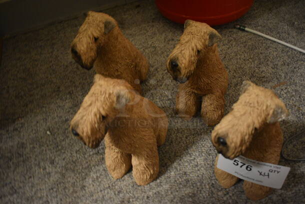 4 Sandicast 429 Soft Coated Wheaten Terrier Sculptures. 4 Times Your Bid! - Image 5 of 5