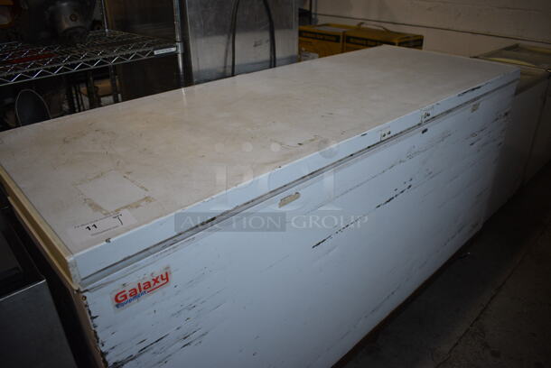 Galaxy Model 177CF20HC Chest Freezer w/ Hinge Lid on Custom Cart w/ Commercial Casters. 71.5x28x38.5. Tested and Working! - Image 2 of 8