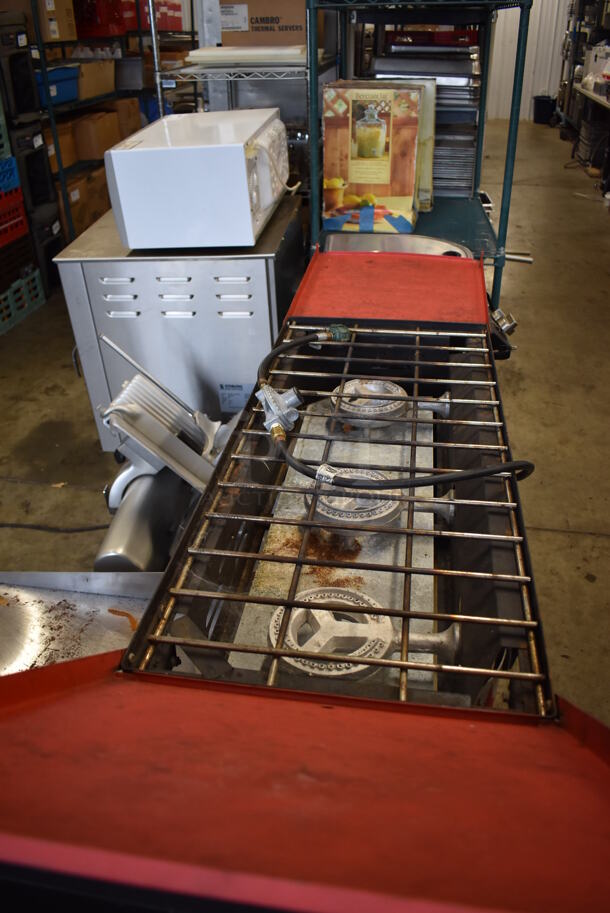 Camp Chef GB-90 Metal Commercial Propane Gas Powered 3 Burner Grill. 49x17x34  - Image 6 of 7