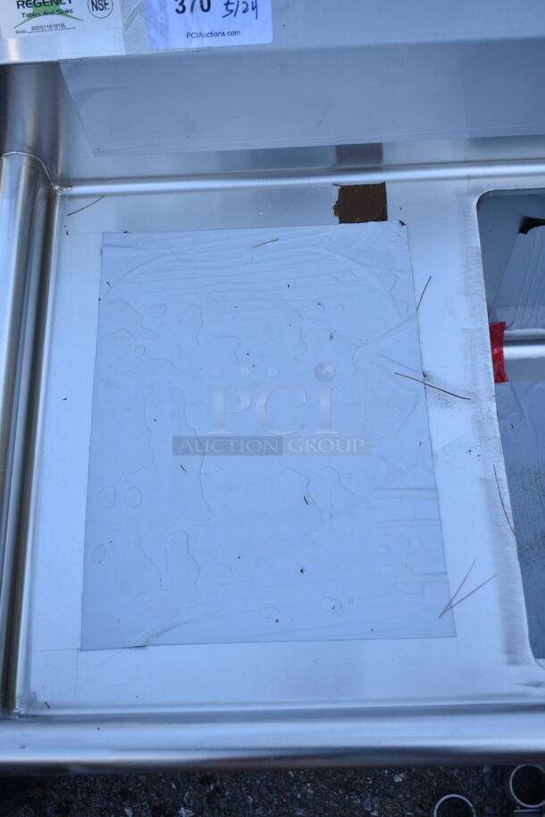 BRAND NEW SCRATCH AND DENT! Regency 600S1181818L Stainless Steel Single Bay Sink w/ Left Side Drain Board. Bay 18x14. Drain Board 16x19 - Image 6 of 7