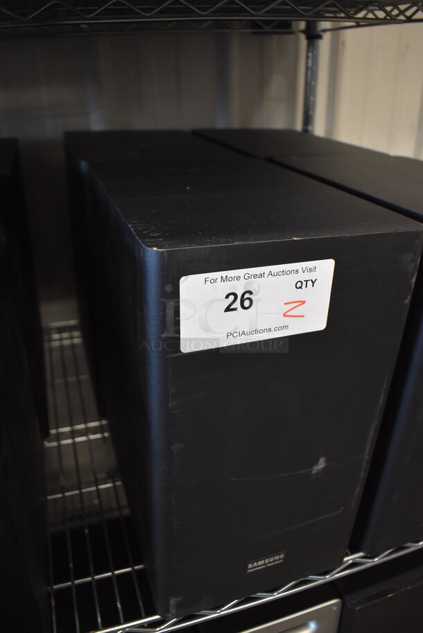 2 Samsung PS-WR65D Subwoofer Speakers. 110-120 Volts, 1 Phase. 8x12x14. 2 Times Your Bid! - Image 2 of 7