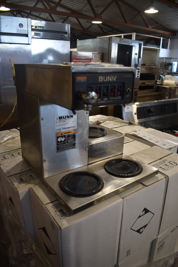 2012 Bunn CWTF15 Stainless Steel Commercial Countertop 3 Burner Coffee Machine. 120 Volts, 1 Phase.  - Image 2 of 4
