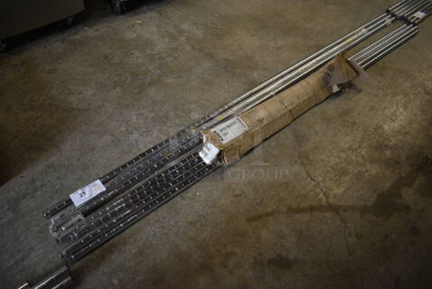 ALL ONE MONEY! Lot of 8 Chrome Finish Poles! 87"