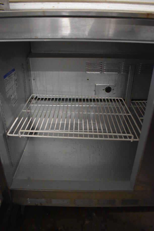 Beverage Air UCR48A Stainless Steel Commercial 2 Door Undercounter Cooler on Commercial Casters. 115 Volts, 1 Phase. 48x30x34. Tested and Powers On But Does Not Get Cold - Image 6 of 8