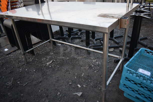 Stainless Steel Commercial Table w/ Over Shelf and Commercial Can Opener Mount. 60x36x53 - Image 4 of 4