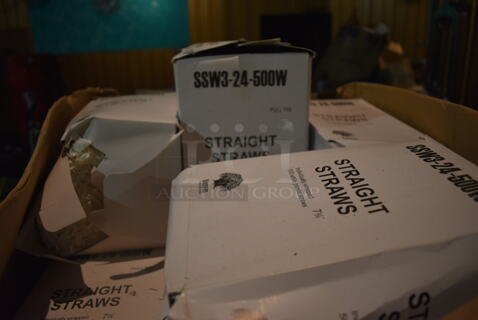 ALL ONE MONEY! Box of 7.75" Straws. (bar)