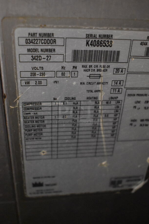 Taylor 342D-27 Commercial Stainless Steel Frozen Drink Machine With 2 Hoppers. 208-230V, 1 Phase.  - Image 7 of 7