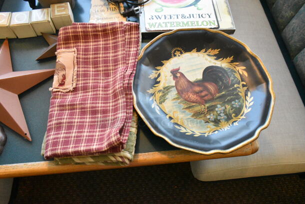 Wall Mount Table w/ Contents Including Vases, Clock and Decor. BUYER MUST REMOVE: Bring Tools and Manpower Needed To Remove This Item. (booth room)  - Image 2 of 11