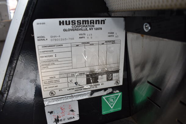 Hussmann Model SHM-4 Metal Commercial Open Grab N Go Merchandiser. 115 Volts, 1 Phase. 48x31x44.5. Tested and Powers On But Does Not Get Cold - Image 5 of 5