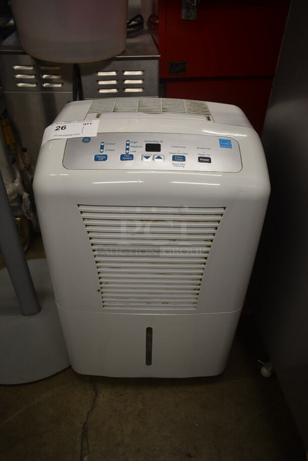 2016 General Electric GE ADEL70LRL2 Metal Portable 70 Pint Dehumidifier. 115 Volts, 1 Phase. Unit Was Working When Removed.