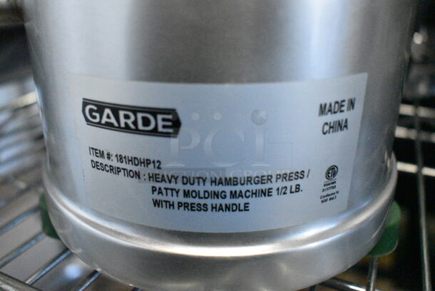 BRAND NEW SCRATCH AND DENT! Garde 181HDHP12 Heavy-Duty 1/2 lb. 5" Hamburger Patty Molding Press with Handle. 120 Volts, 1 Phase.  - Image 6 of 6