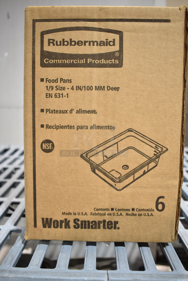 12 Boxes of 6 BRAND NEW! Rubbermaid FG201P00AMBR Amber Poly 1/9 Size Drop In Bins. 1/9x4. 12 Times Your Bid! - Image 7 of 7