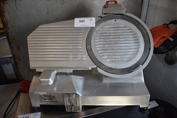 Berkel 827A Commercial Stainless Steel Electric Countertop Meat Slicer. 115V, 1 Phase. Cannot Test Due to Cut Cord