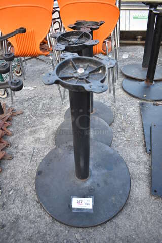 3 Black Metal Table Bases. 22x22x28. 3 Times Your Bid!
