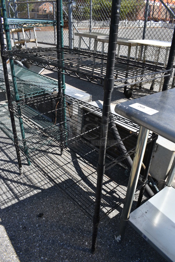 Black Finish 5 Tier Shelving Unit. BUYER MUST DISMANTLE. PCI CANNOT DISMANTLE FOR SHIPPING. PLEASE CONSIDER FREIGHT CHARGES. 36x18x72.5 - Image 3 of 3