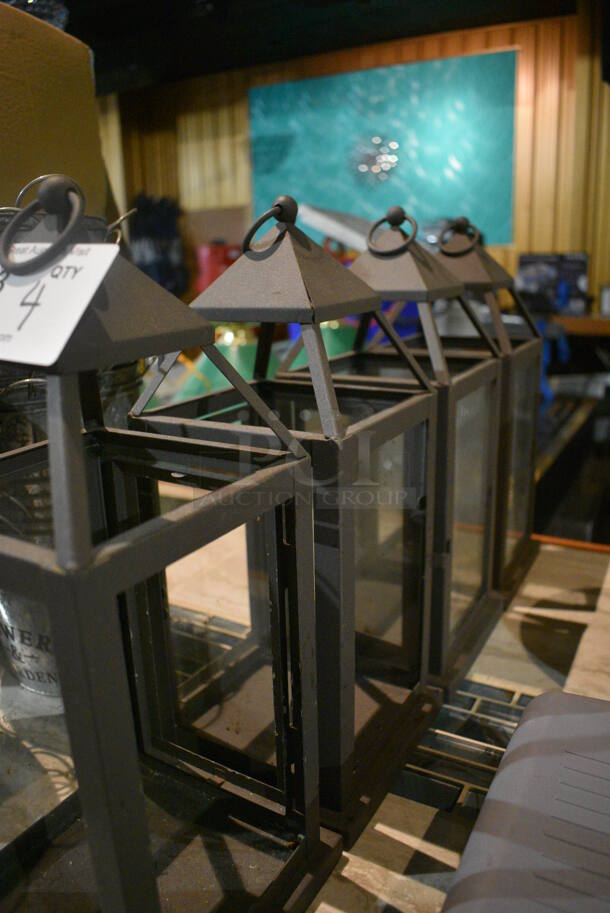 4 Metal Lanterns. 6.5x6.5x4. 4 Times Your Bid! (bar) - Image 3 of 3
