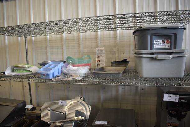 Tier Lot Including Baking Pan, Pots, Lids, Trays, Bus Tubs and Storage Bin - Image 1 of 3