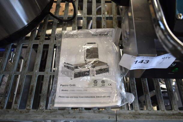BRAND NEW SCRATCH AND DENT! 2022 Galaxy P60S Stainless Steel Commercial Countertop Panini Press. 120 Volts, 1 Phase. Tested and Working! - Image 3 of 8