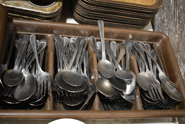 ALL ONE MONEY! Lot of 3 Bins of Various Silverware and Utensils. - Image 6 of 6