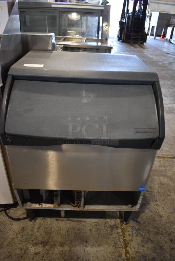Scotsman CU3030SA-1A Commercial Stainless Steel Electric Undercounter Ice Machine on Black Legs. 115V, 1 Phase.