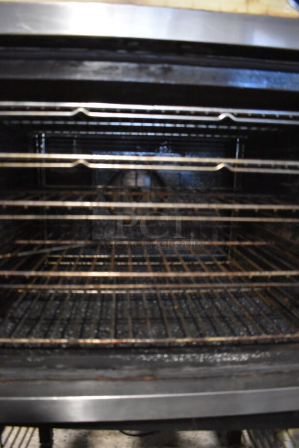 Stainless Steel Commercial Electric Powered Full Size Convection Oven w/ View Through Doors and Metal Oven Racks on Metal Legs. 230 Volts. 36x32x62 - Image 7 of 8