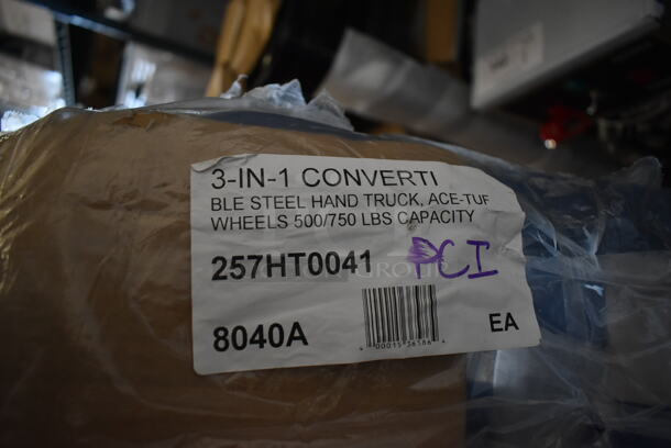 BRAND NEW SCRATCH AND DENT! Lavex 257HT0041 750 lb. 3-in-1 Convertible Hand Truck with Ace-Tuf Wheels - Image 5 of 5