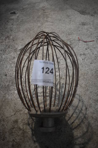 Metal Commercial Whisk Attachment for Hobart Mixer. 7x7x11