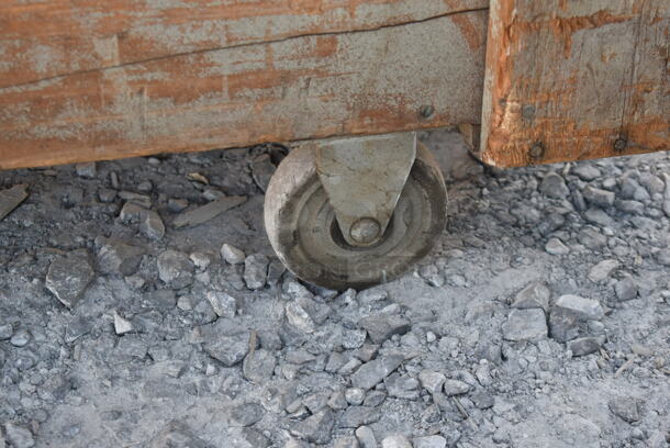 Metal and Wood Pattern Bin on Commercial Casters. - Image 4 of 4